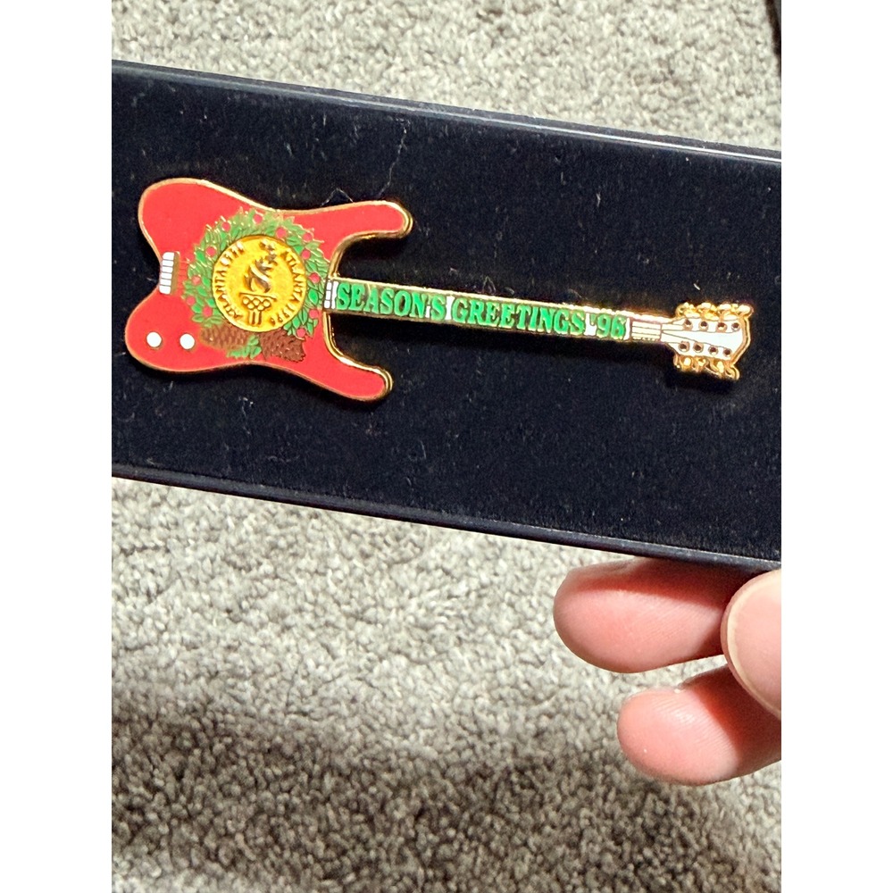 1996‎ Atlanta Olympics Season's Greetings Guitar Pin Limited Edition 5000